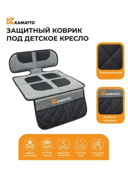 Защита сидения под детское кресло (бустер) в авто 48×84 см KAMATTO