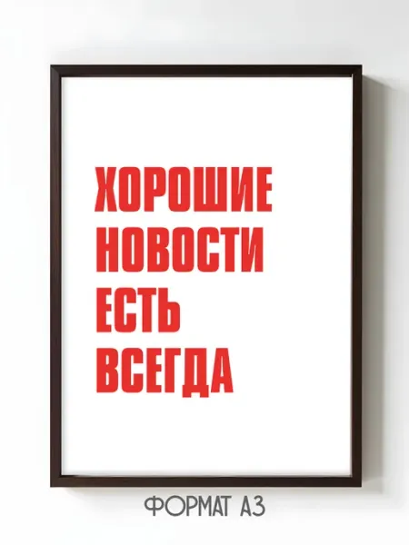 Постер мотивационный 30х42 PosterHoff