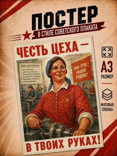 Советский постер плакат СССР на стену МОЙ ПОСТЕР