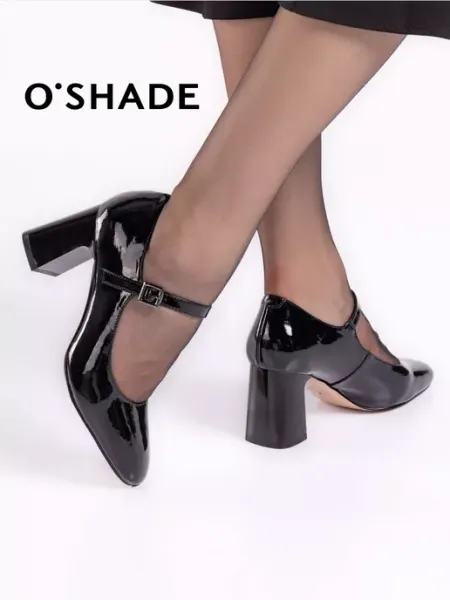 Туфли черные женские на каблуке O`SHADE