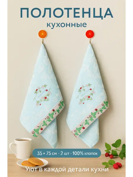 Grand Stil Полотенца кухонные махровые 2 шт