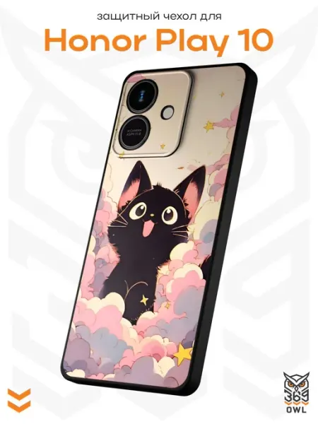 Чехол на Honor Play 10 с принтом Котик OWL369