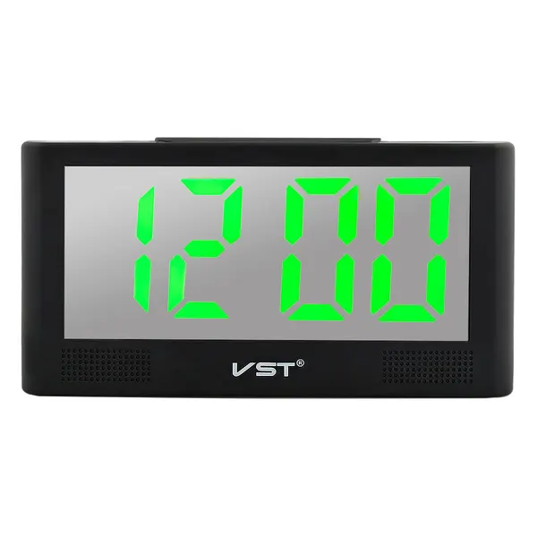 Сетевой будильник Vst732Y-4 часы 220В зел. цифры+USB кабель (без адаптера)