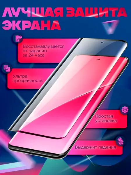 Защитная гидрогелевая пленка глянцевая на Huawei Nova Y72 ПРО стор