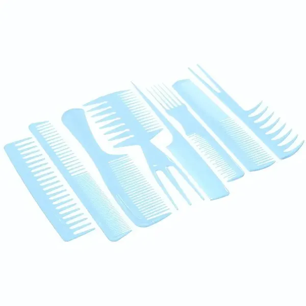 Набор расчесок «Beauty - Mix» 8 шт, пластик, голубые, для укладки и ухода, 7,5х23 см