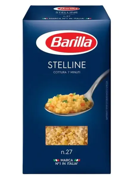 Макароны звёздочки Stelline n.27 из твердых сортов пшеницы Barilla