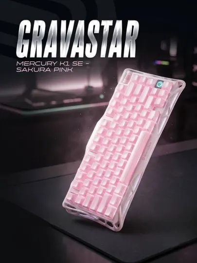 Игровая клавиатура GravaStar Mercury K1 SE- Sakura Pink