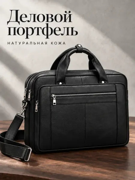 Портфель натуральная кожа для ноутбука и документов А4 KOSHEFF