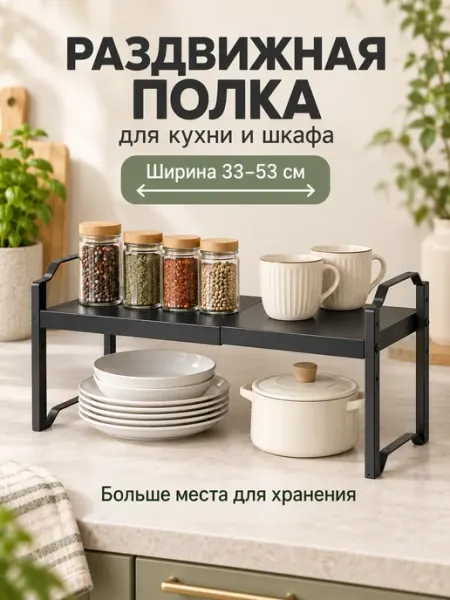 Раздвижная полка в шкаф