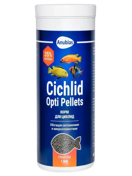 Корм для рыб Anubias Cichlid Opti Pellets гранулы 1мм, 1 л