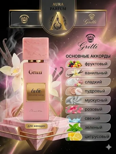 Духи женские,Gritti Tutu аромат для женщин, на любой сезон