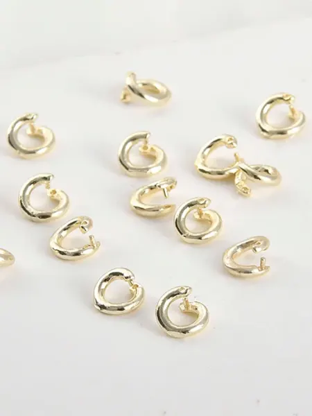 Соединительные кольца зажимные 5.5мм 10 шт, позолоченные 14K ПОЗОЛОТА shop