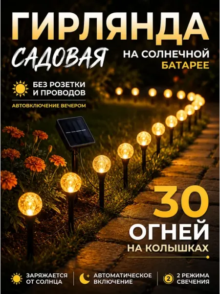 GROMOV PARK Светильники ландшафтные на солнечной батарее