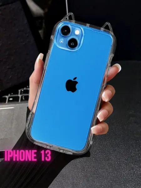 Чехол на iphone 13 айфон 13 фигурный объемный с ушками Просто