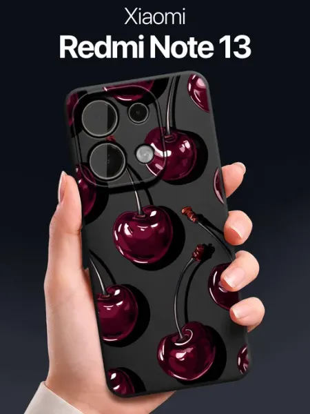 Чехол на Xiaomi Redmi Note 13 с вишнями SCDesign