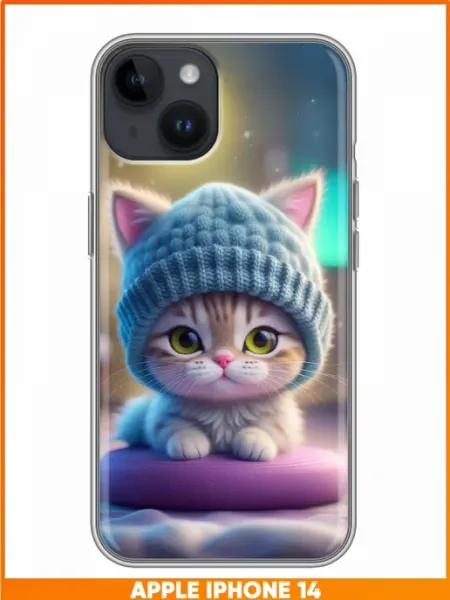 Чехол на Iphone 14 с принтом Котенок спит Case Face