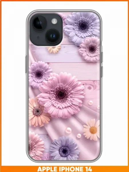 Чехол на Iphone 14 с принтом Цветочки нежные Case Face