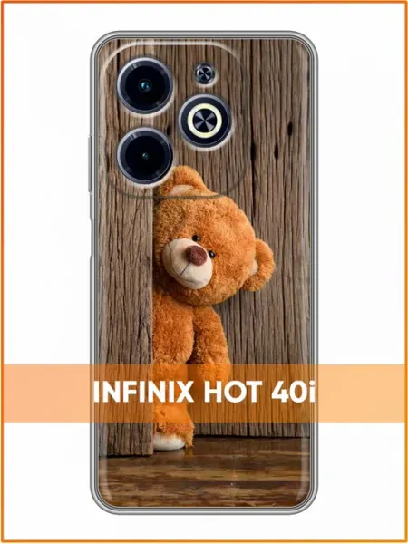 Чехол на Infinix Hot 40i с принтом Мишка Case Face