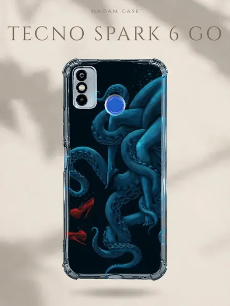 Чехол на Tecno Spark 6 GO Осьминог Madam Case