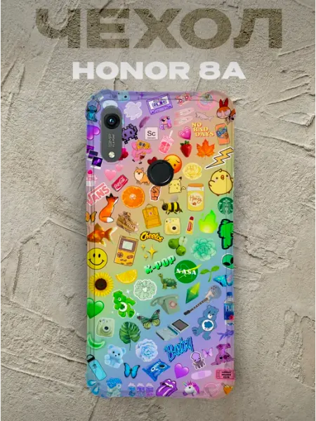 Чехол на Honor 8a стикеры PRINTberries