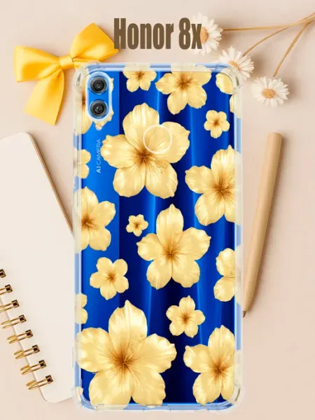 Чехол на honor 8x с принтом цветочек