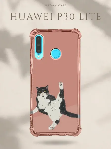 Чехол на Huawei P30 Lite Котик мем Madam Case