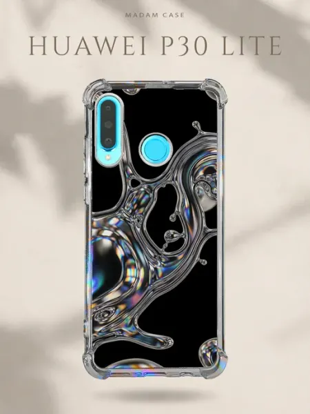 Чехол на Huawei P30 Lite Металлик Madam Case