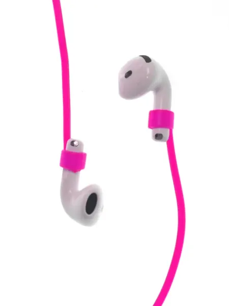 Держатель для беспроводных наушников Silicone ярко-розовый NL