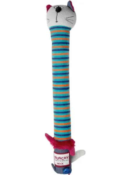 Игрушка для собак CRUNCHY NECK Кот 28 см Gigwi