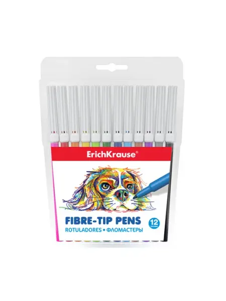 Фломастеры смываемые Easy Washable 12 цветов ErichKrause