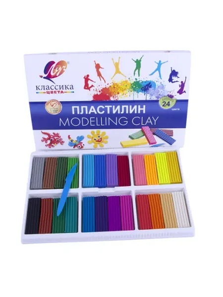 Пластилин 24 цвета, 480 г «Классика» ErichKrause®