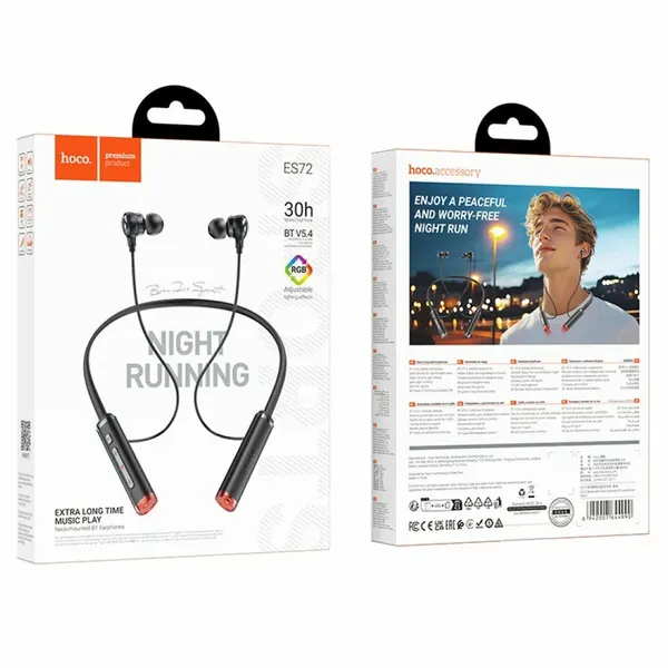Наушники беспроводные HOCO ES72 Benevolent, bluetooth V5.4, 30Hr (Черный)