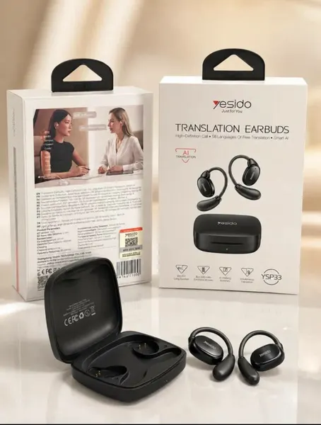 Беспроводные Bluetooth-наушники Yesido YSP33 Open-Ear, Bluetooth 5.4, AI-перевод 58 языков, IPX5, HD-микрофон