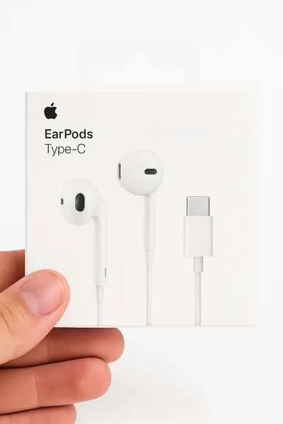 Оригинальные наушники Apple EarPods Type-C (USB-C)- белого цвета - проводные