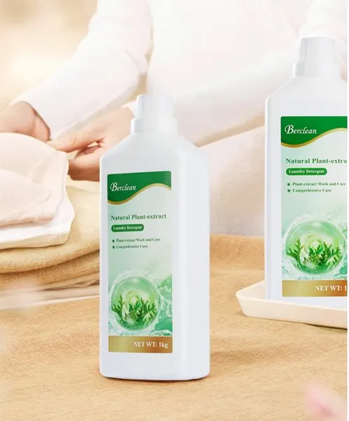 Гель для стирки Berclean с растительными экстрактами, бережная очистка и уход за тканями, 1 кг