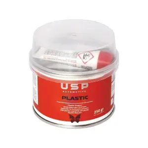 USP Automotive Plastic Шпатлевка автомобильная для пластика и бамперов (автошпатлевка) 0,25 кг. с отвердителем
