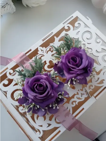Wedding by Gulya Бутоньерка жениха+ браслет невесты набор