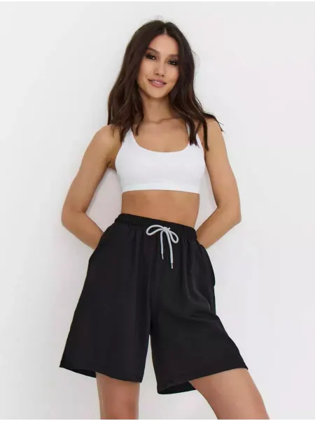 GUNEL STYLE Шорты трикотажные черные
