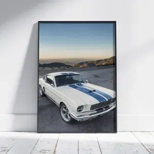 Плакат на стену для интерьера Культовые машины (Shelby GT350 1) - Постер по легендарным и классическим ретро автомобилям формата А4 (21x30 см)