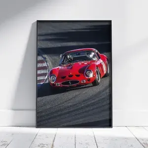 Плакат на стену для интерьера Культовые машины (Ferrari 250 GTO 1) - Постер по легендарным и классическим ретро автомобилям формата А3 (30x42 см)