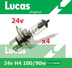 Галогенные лампы для автомобиля LUCAS H4 24v 100/90w 4шт