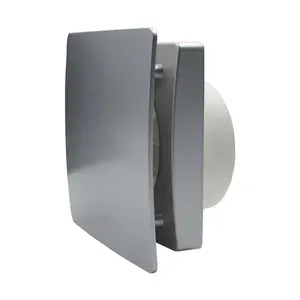 Вентилятор накладной Seicoi Floxy Design-100 Silver (серебряный матовый), с обратным клапаном, 100 мм