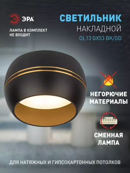 ЭРА Светильник спот потолочный накладной OL13 GX53 IP20