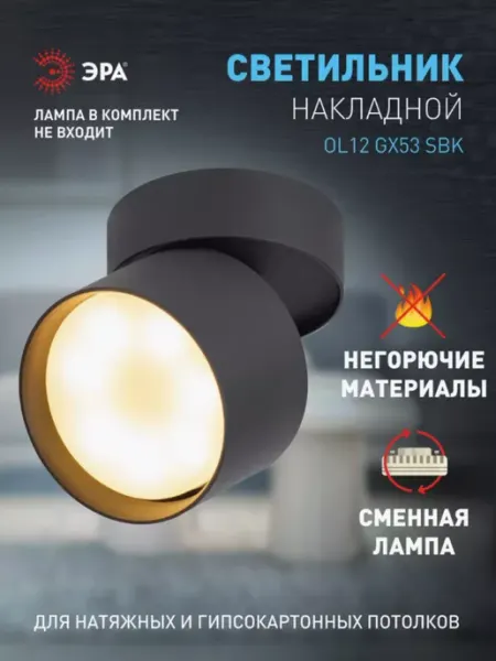 ЭРА Светильник потолочный накладной OL12 GX53