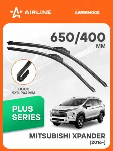Щетки стеклоочистителя для Mitsubishi Xpander (11.16-) 650/400мм 2 шт бескаркасные PLUS / Дворники автомобильные Митсубиси Экспандер