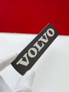 Эмблема VOLVO 11.5/3 см чёрная, значок Вольво на решётку радиатора (1 шт.)