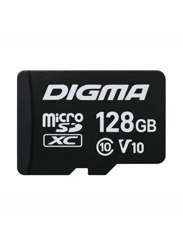 Карта памяти microSDXC 128GB Digma CARD10 V10 + Адаптер