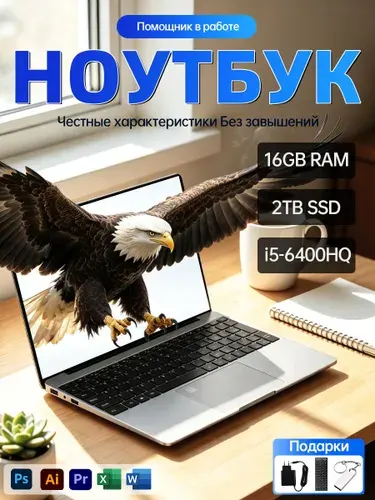 Levoneon Ноутбук 15.6", RAM 16 ГБ, SSD 2048 ГБ, Intel HD Graphics 520, Windows Pro, серебристый, Русская раскладка