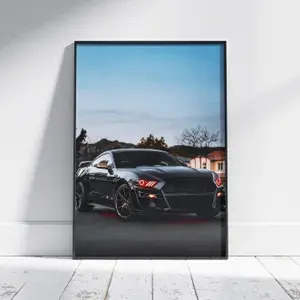 Плакат на стену для интерьера Культовые машины (Ford Mustang S 197 9) - Постер по легендарным и классическим ретро автомобилям формата А3 (30x42 см)