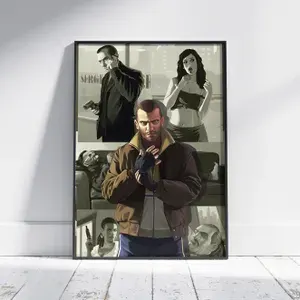 Плакат на стену для интерьера ГТА (IV - 3) - Постер по игре GTA Grand Theft Auto формата А4 (21x30 см)
